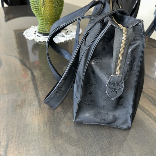 Authentic Large Double Strapped Shoulder Ladies Bag In Black By MCM. - Picture 5 of 8