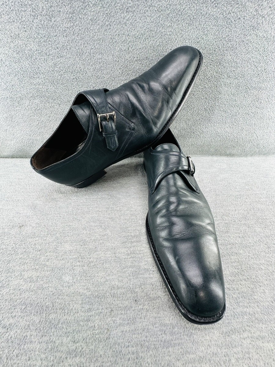 A TESTONI BASIC - Mens Navy Blue Leather Dress Shoes Size 12  display picture 2