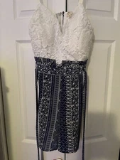 Blue And White Short Romper Pants