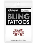 Mississippi State Bulldogs Bling Tattoos - Face Stickers