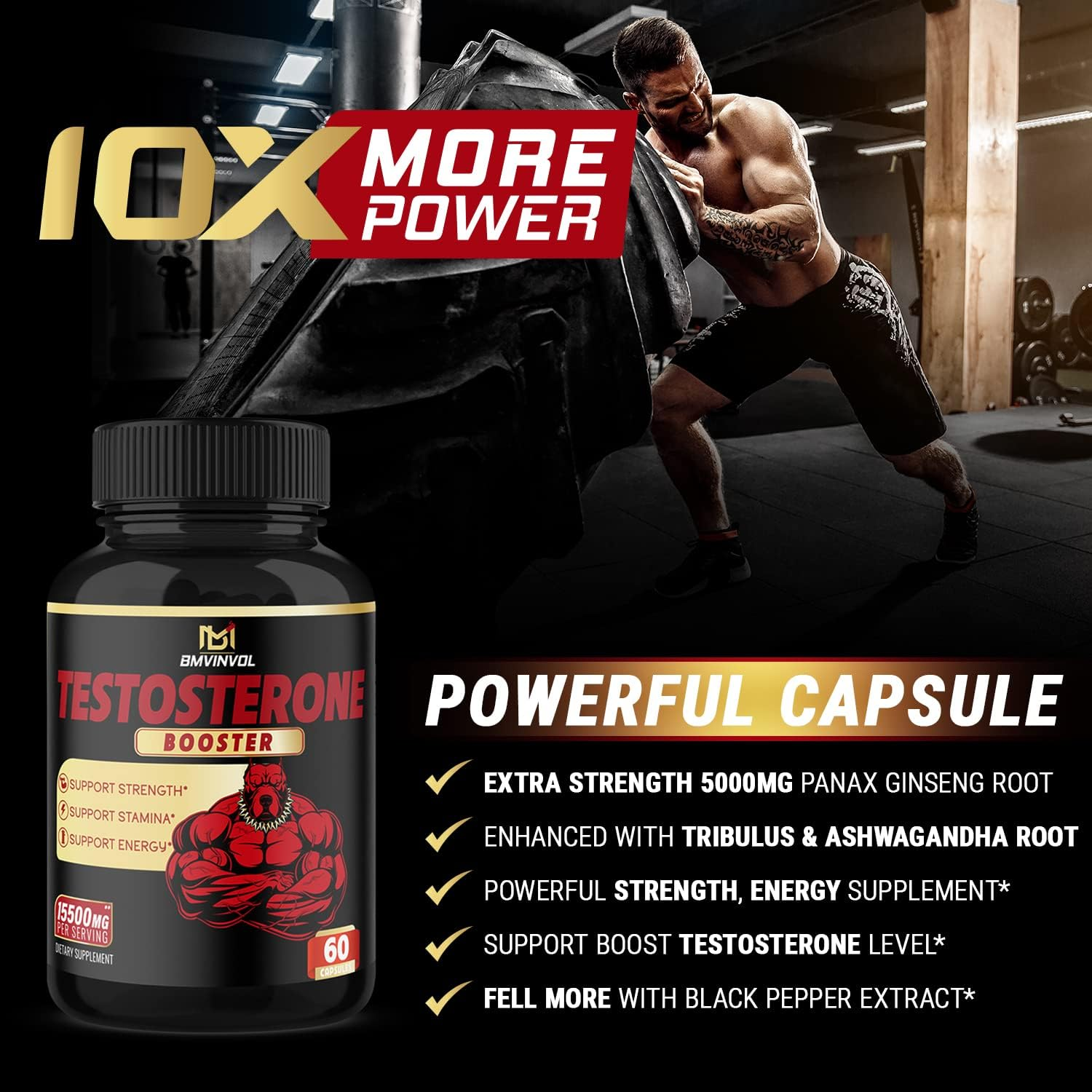 Natural Testosterone Booster Men 15500 Mg the Strongest Testosterone