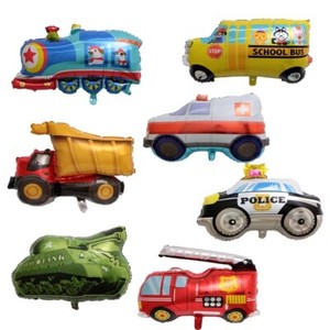 Kids Tank Train Fire Truck Car School Bus Birthday Party Foil
