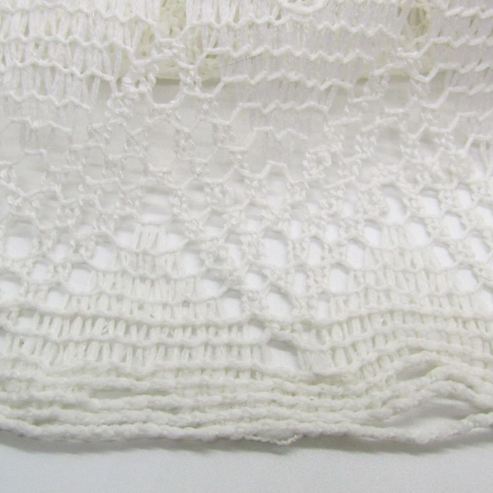 Tela de encaje vintage de ganchillo marfil Foto 4 de 4
