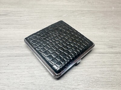 ebay vintage cigarette case for sale Vintage Metal Lucky Flower Cigarette