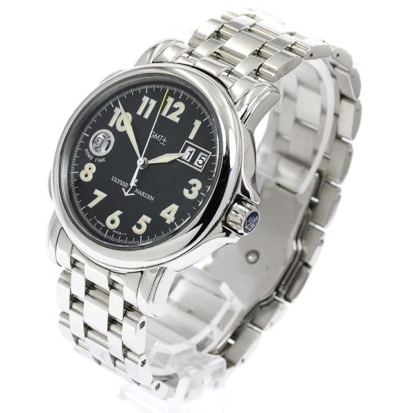Ulysse Nardin — Ulysse Nardin 223-88 39mm SS Black Dial Automatic Date, GMT Watch #C16008