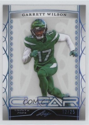 2023 Leaf Trinity Clear Holo Platinum 12/25 Garrett Wilson #C-12 5ov