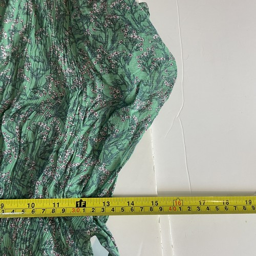 Berenice Women’s Green Floral Short Sleeve Wrap Knee Length Dress Size 36 UK 8 - Picture 6 of 7