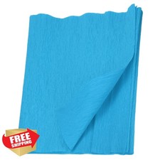 MECCANIXITY Lake Blue Crepe Paper Roll 7.5ft x 20in
