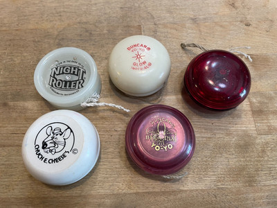 5 Vintage Duncan Imperial Glow Night Roller Chuck E Cheese Yo-Yo Lot