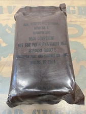 1980's MRE Meal Ready To Eat Individual Menu No 6 Frankfurters Bean Component