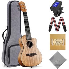 Ranch Concert Ukulele 23 inch Professional Learn to Play Cutaway Beginner uke...