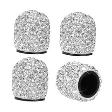 Bling Tire Valve Stem Caps 4 Pack Crystal Tire Caps Shinny Rhinestone for