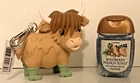 HIGHLAND COW POCKETBAC HOLDER HAND SANITIZER 2 PC KEY BAG CLASP Bath Body Works