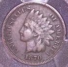 1870 INDIAN HEAD PENNY 1C. VF GRADE , FULL LIBERTY