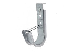 Networx Galvanized Steel Cable Support J Hook with Retainer Clips - 25 Pack 2