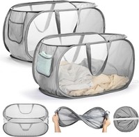 Faltbarer WäSchekorb 36X36X58Cm Pop Up Mit Henkel FüR Badezimmer Schlafzimmer