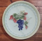 Vintage 1930s German Black Forest 8 Inch Plates Majolica Grapes Set of 2  — photo 4