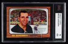 1966-67 Topps Ed Giacomin #23 KSA 7 HOF 0sc3