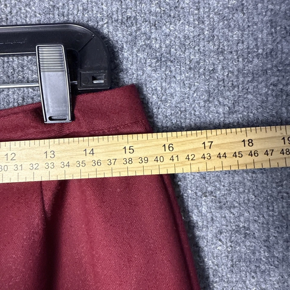 Falda Vintage JG Gancho 100% Lana Borgoña Hasta la Rodilla Talla 14 Foto 4 de 4