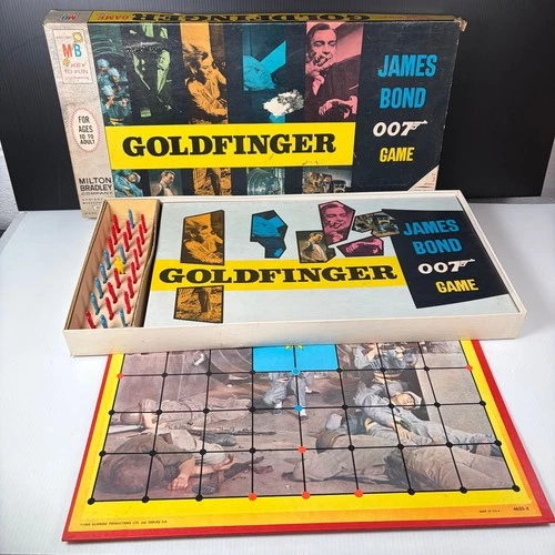 Vintage 1967 Goldfinger James Bond 007 Game Milton Bradley Board Game Complete