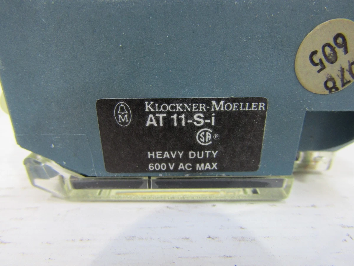 NEW Klockner Moeller AT11-S-i Miniature Limit Switch Snap Action Contact 6 Amp
