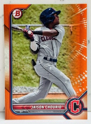 2022 Bowman Draft Jaison Chourio Orange /25 Cleveland Guardians BD-189