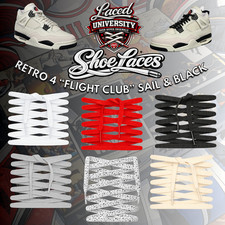LACED UNIVERSITY-PREMIUM REPLACEMENT SHOE LACES FOR RETRO 4 FLIGHT CLUB SAIL