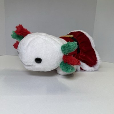 Build A Bear Christmas Axolotl BABW Plush Soft Toy White Red Green