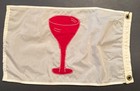 Vtg Nylon Boat Pennant / FLAG. Stitched Red Martini /Wine Glass -Dettra DuraLite — photo 6