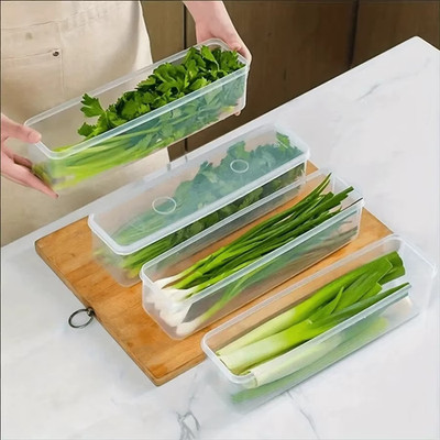 1/2/4Pcs Refrigerator Storage Boxes with Lid Plastic Fresh Keeping Containers
