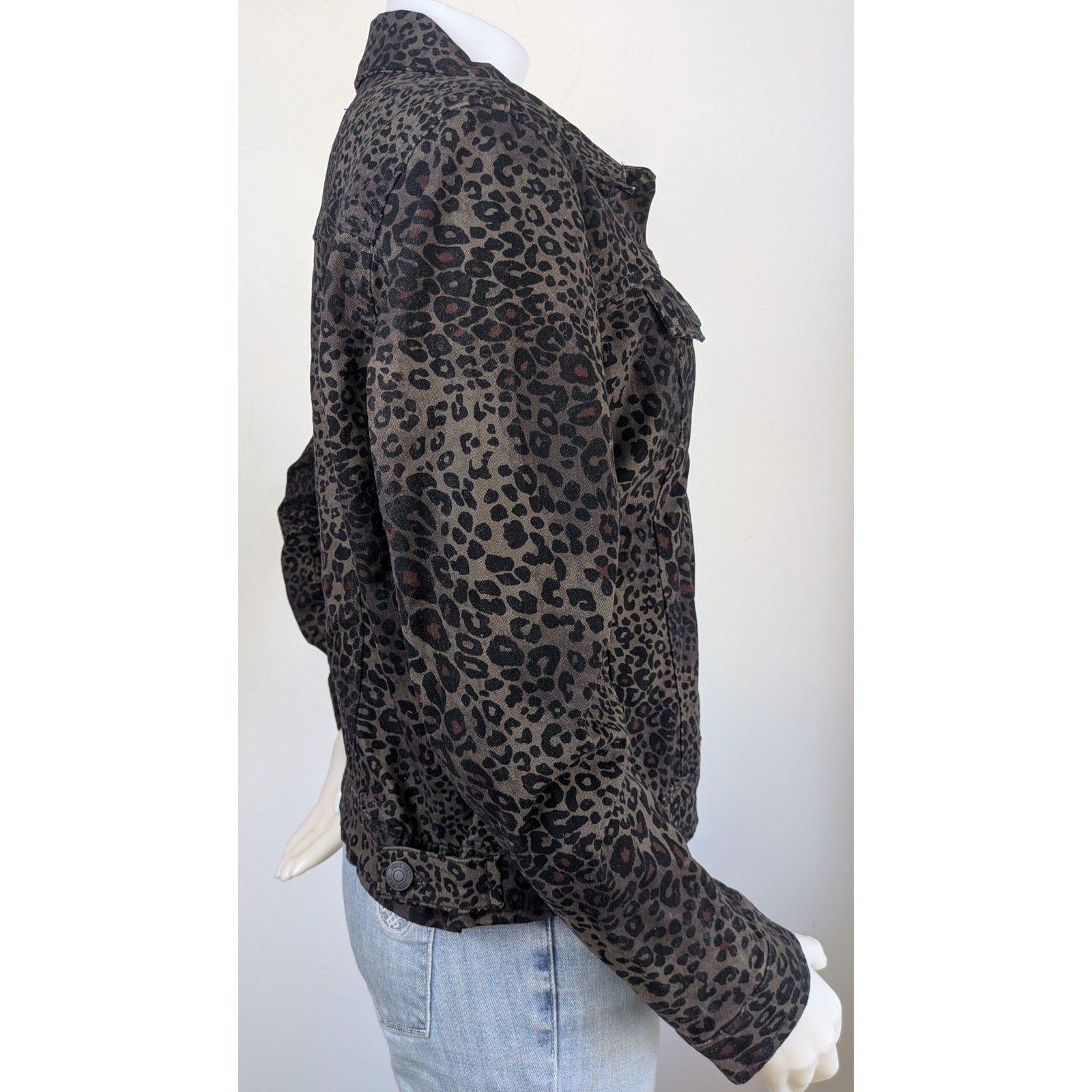 Nine West Jacket Large Leopard Print Button Front… - image 5