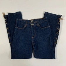 XOXO VINTAGE Y2K LACE UP SIDES JEAN DENIM JUNIORS SIZE 5/6