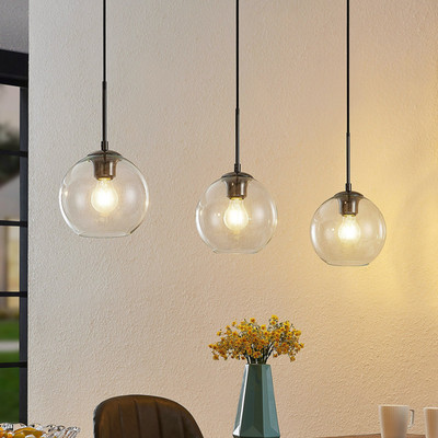 Lindby Firano Hängeleuchte aus Glas Lampe Leuchte Hängeleuchte 3-flammig, l256