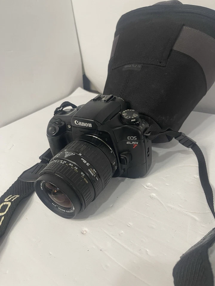 Canon EOS ELAN 7E 35mm Film SLR Camera w/ 28-80mm 3.5-5.6 II Lens Works - Image 2 of 4