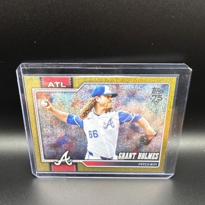 Topps Grant Holmes Atlanta Braves Gold Parallel /50 Baseball Card #182 2023