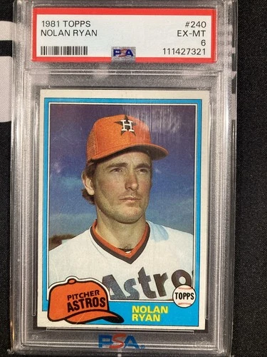 1981 Topps - Nolan Ryan #240 Psa 6