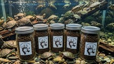5 lbs Aquatic Turtle Food Diet Pellets-in Free convenient storable Mason Jars