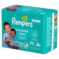 Pampers Baby Fresh Baby Wipes 3-Pack 216 Wipes Select for More Options