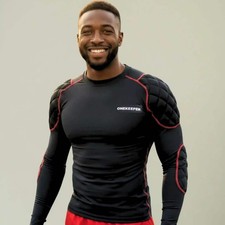 Goalkeeper Padded Shirt &mdash; Long Sleeve, 16mm Elbow & Shoulder Protection