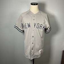 Vintage 90s New York Yankees Majestic Jersey  Men’s Medium Away Gray Blank