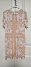 Michael Kors Women’s Sheath Dress Nectarine Paisley Back Zip Size Large