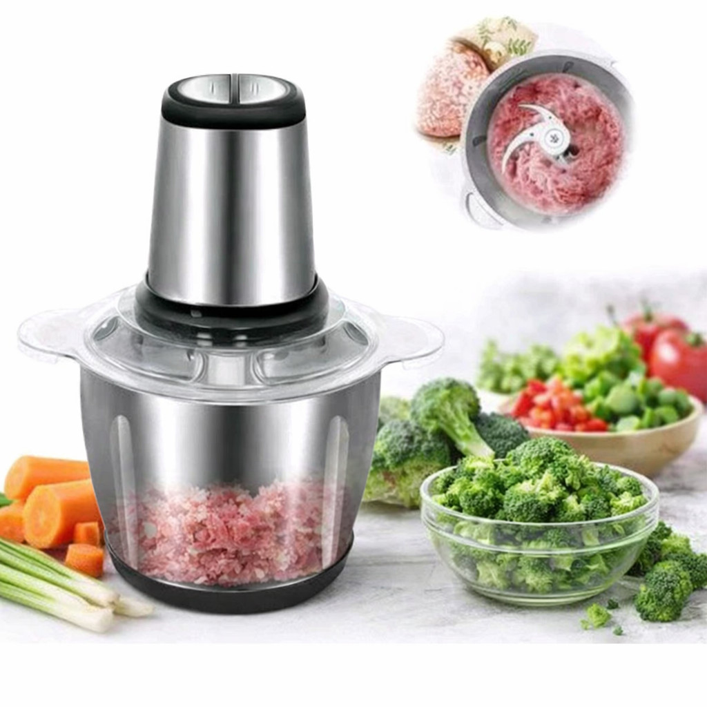 Tritatutto 3L Acciaio Inox Tritacarne | 3 Lame Sminuzzatore Verdura