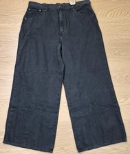 Levis Jeans Womens 34 Cinch Baggy Capturing Moments Black Wide Leg 36x29 NEW