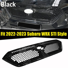 Fit 2022-23 Subaru Wrx Sti Style Front Bumper Grille Gloss Black Grill Assembly