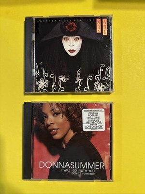DONNA SUMMER ANOTHER TIME AND PLACE + I WILL GO WITH YOU 2 CD SET VG+ FREE SHIP