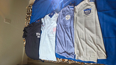 New Balance NYRR NYC Marathon Graphic Print Breathable Mesh Tee M,L $12 Each