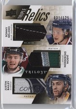 2016 Trilogy Triple Relics 31/125 Sonny Milano Jason Dickinson Justin Bailey 2a8