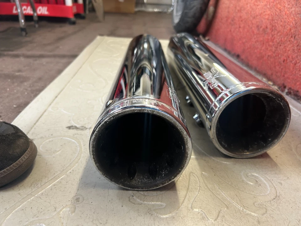 Harley Davidson Touring RCX RC Componentes Silenciadores Escape Cromo 4.5" W Deflectores Foto 4 de 4