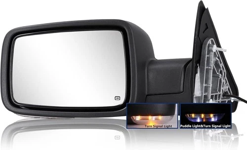Driver Side Mirror Fits 2009-2018 Dodge Ram 1500 with Power Heated Turn Signal
