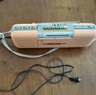 Sharp QT-50P Pink Color AM FM Boombox Radio Cassette Stranger Things PLEAS READ